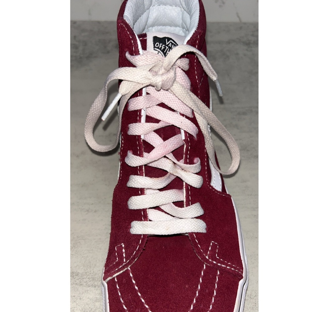 Vans Maroon Sk8 Hi Top - Picture 4 of 11